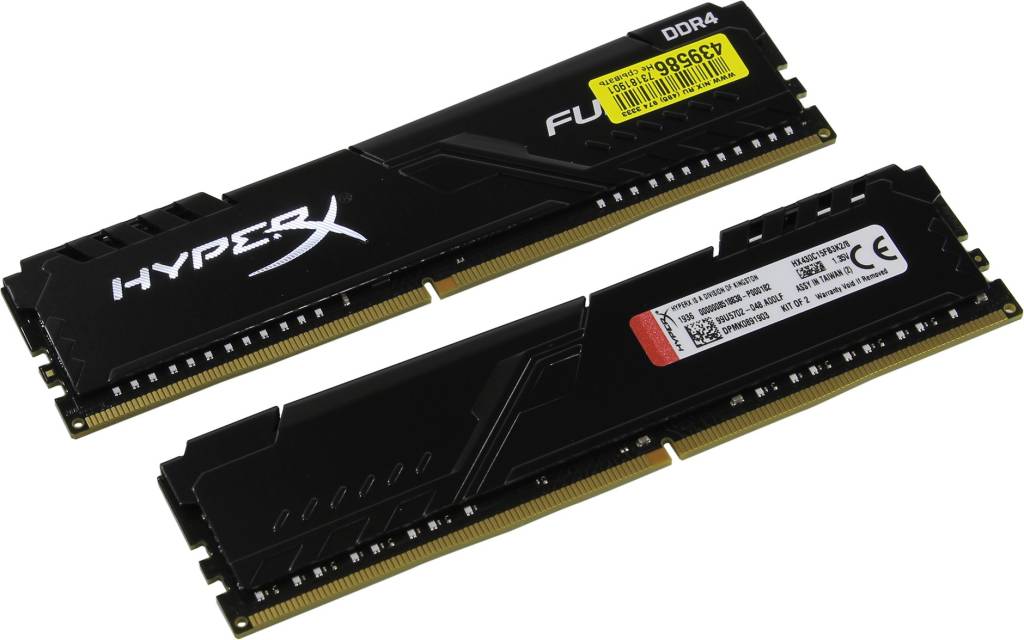    DDR4 DIMM  8Gb PC-24000 Kingston HyperX Fury [HX430C15FB3K2/8] KIT 2*4GbCL15