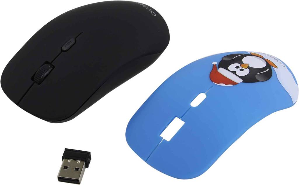   USB CANYON Wireless Optical Mouse [CND-CMSW401PG] Black (RTL) 4.( )