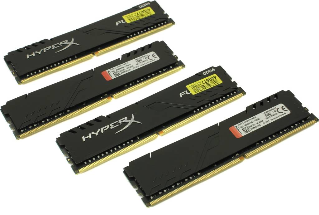    DDR4 DIMM 16Gb PC-25600 Kingston HyperX Fury [HX432C16FB3K4/16] KIT 4*4Gb CL16