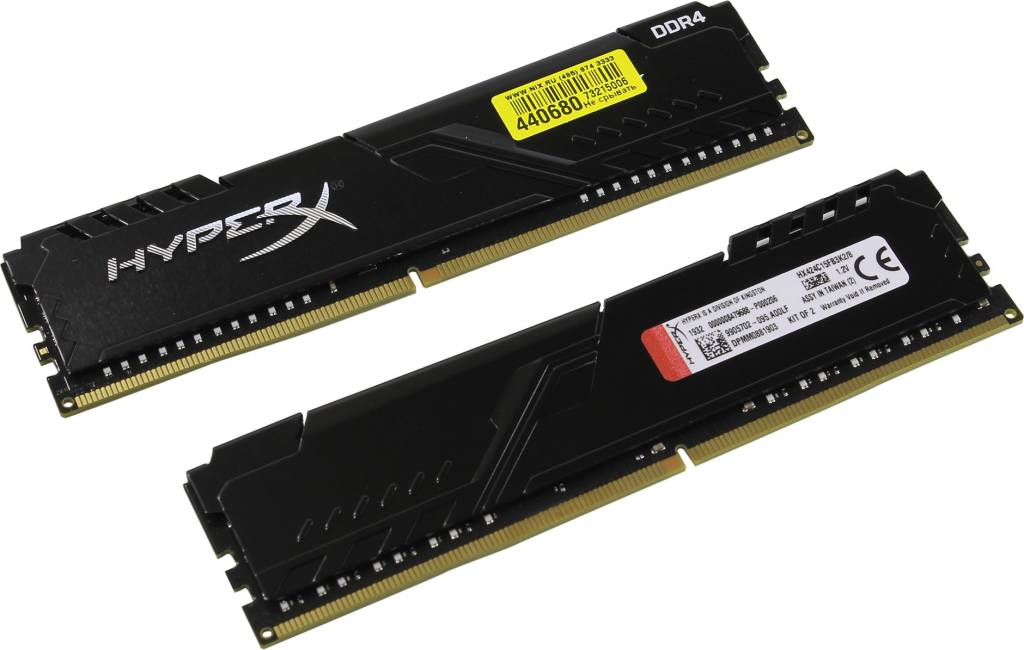    DDR4 DIMM  8Gb PC-19200 Kingston HyperX Fury [HX424C15FB3K2/8] KIT 2*4Gb CL15