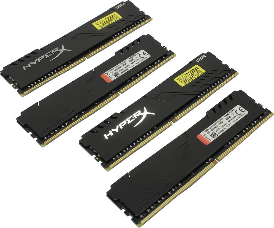    DDR4 DIMM 32Gb PC-19200 Kingston HyperX Fury [HX424C15FB3K4/32] KIT 4*8Gb CL15