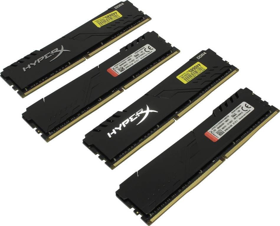    DDR4 DIMM 64Gb PC-27700 Kingston HyperX Fury [HX434C16FB3K4/64] KIT 4*16Gb CL16