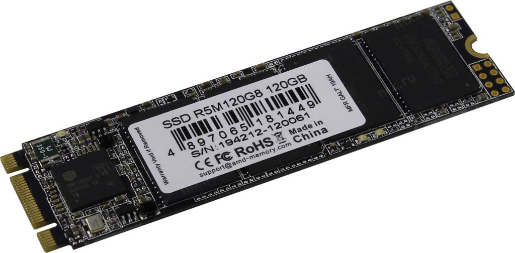   SSD 120 Gb M.2 2280 B&M SATA-III AMD Radeon R5 [R5M120G8] 3D TLC