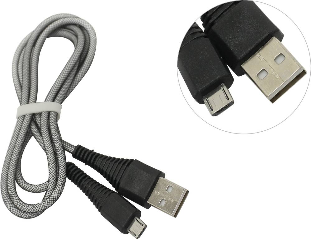   USB AM-- >micro-B 1 Smartbuy [iK-10n-2 white]
