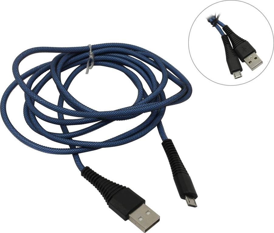   USB AM-- >micro-B 2 Smartbuy [iK-20n-2 blue]