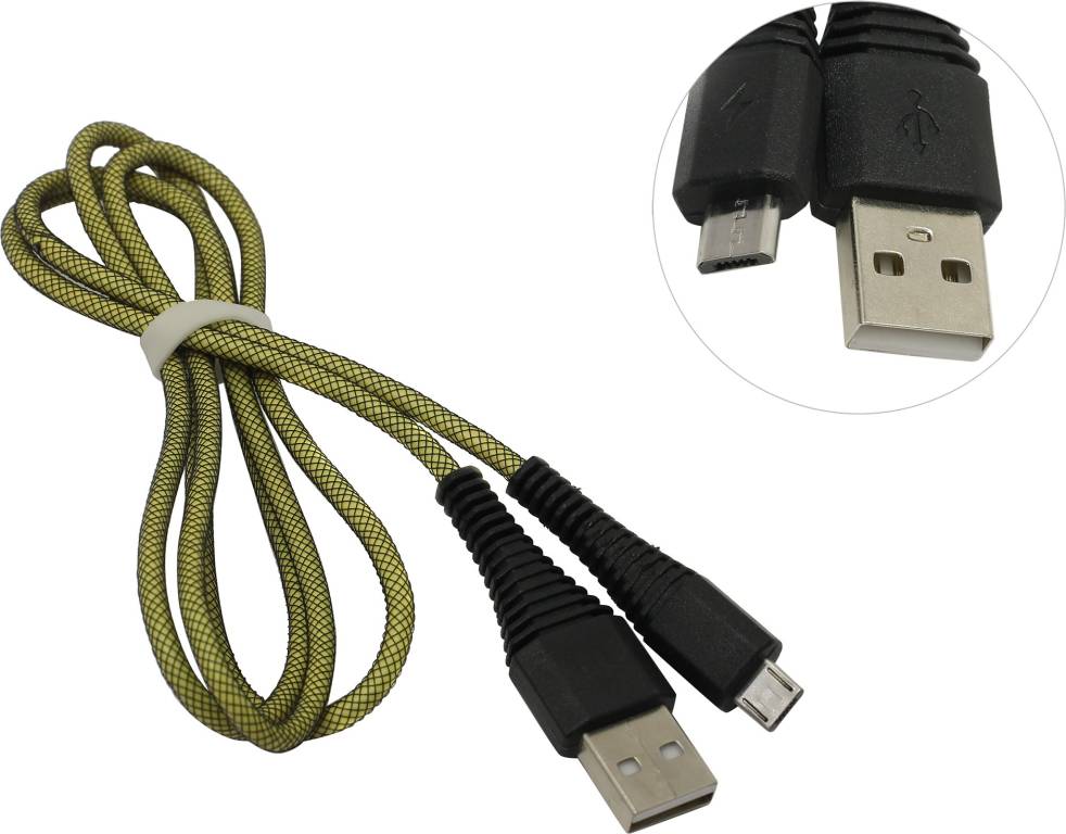   USB AM-- >micro-B 1 Smartbuy [iK-10n-2 yellow]