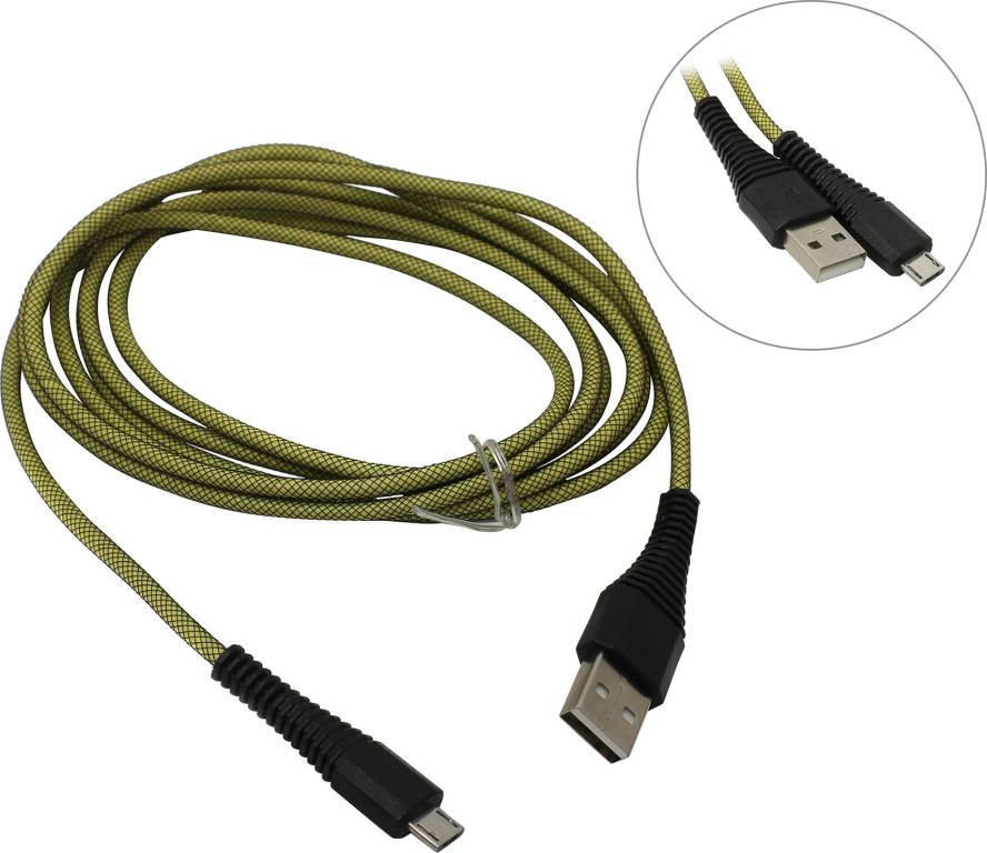   USB AM-- >micro-B 2 Smartbuy [iK-20n-2 yellow]
