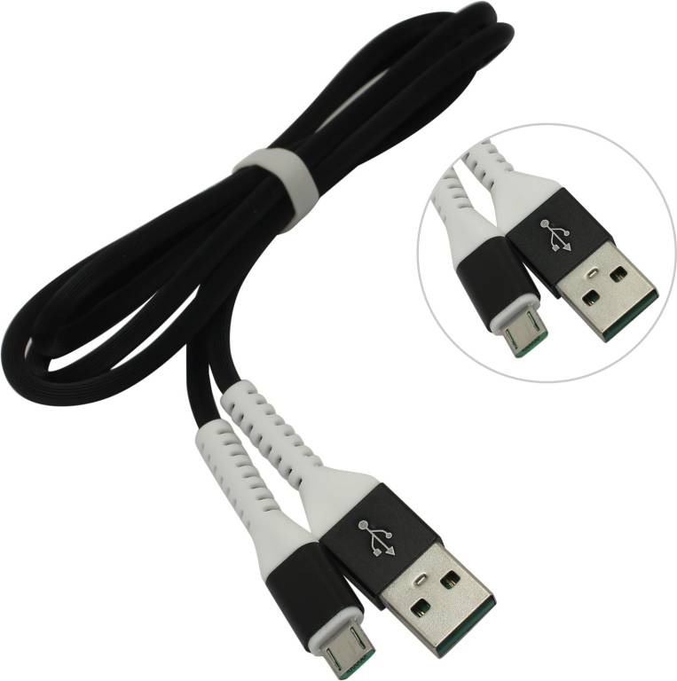   USB AM-- >micro-B 1 Smartbuy [iK-12FL black]