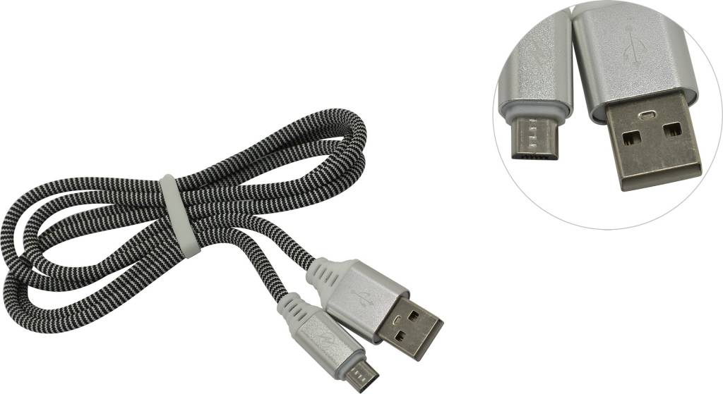   USB AM-- >micro-B 1 Smartbuy [iK-12NS black]