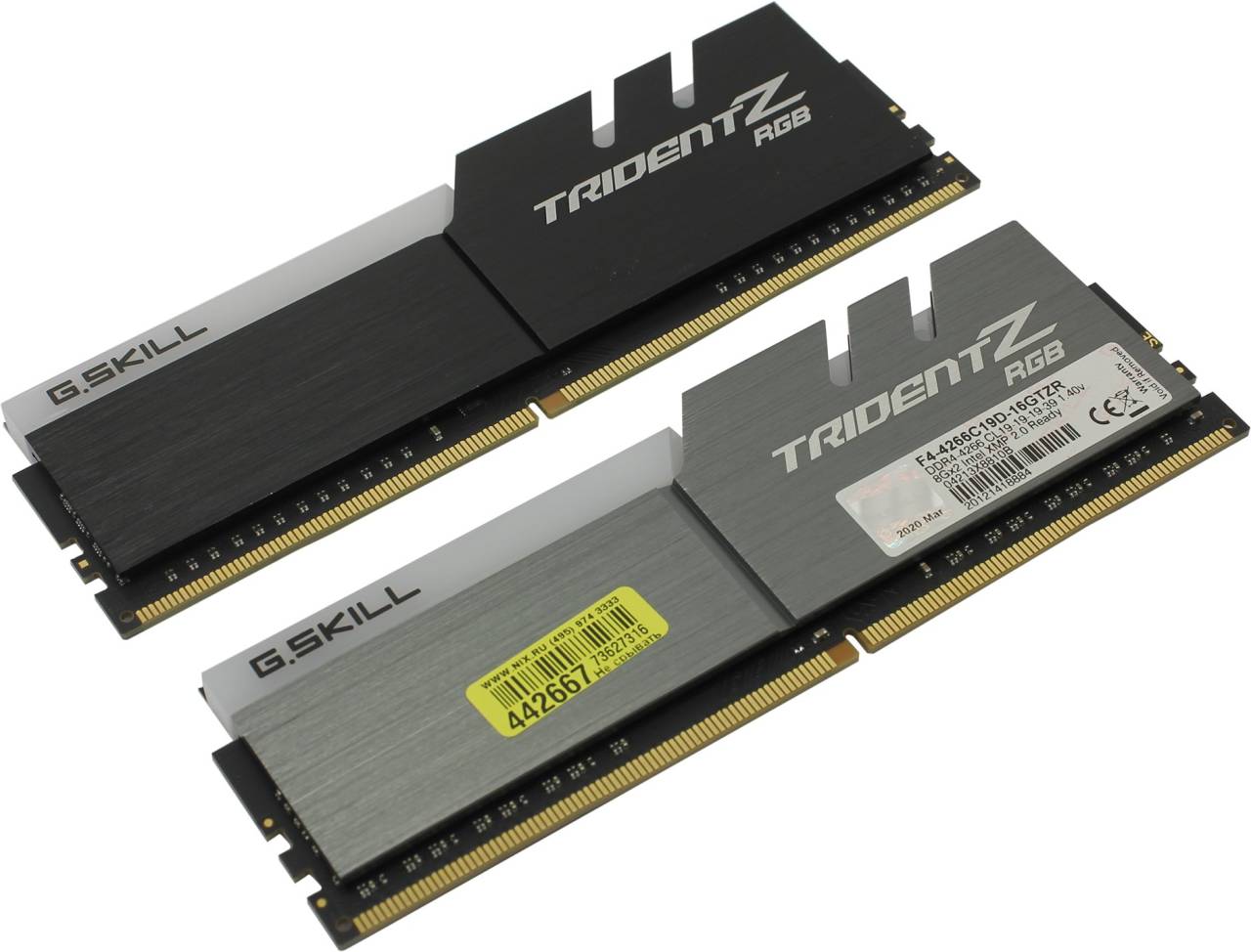    DDR4 DIMM 16Gb PC-34100 G.Skill TridentZ RGB [F4-4266C19D-16GTZR] KIT 2*8Gb CL19