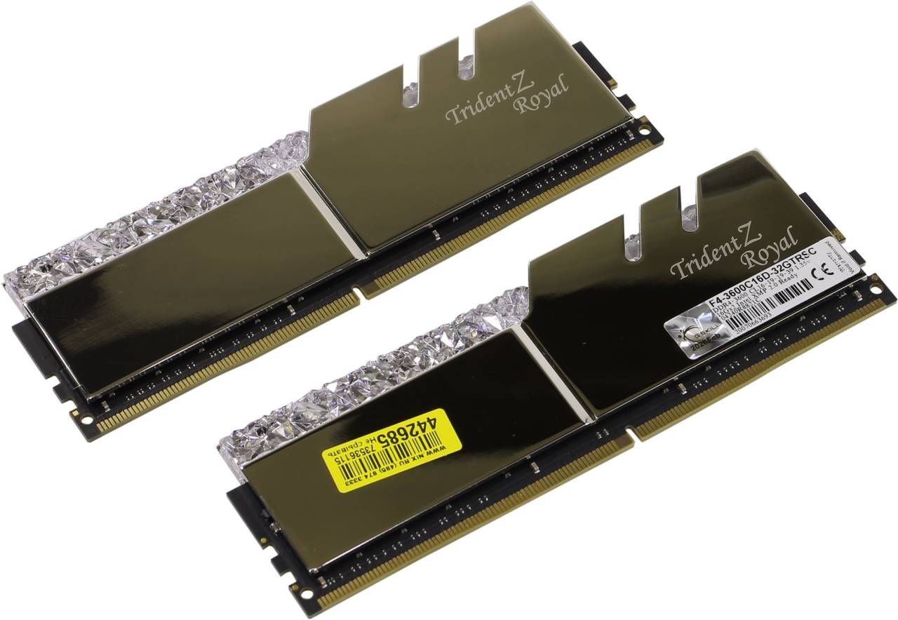    DDR4 DIMM 32Gb PC-28800 G.Skill TridentZ Royal [F4-3600C16D-32GTRSC] KIT2*16Gb CL16