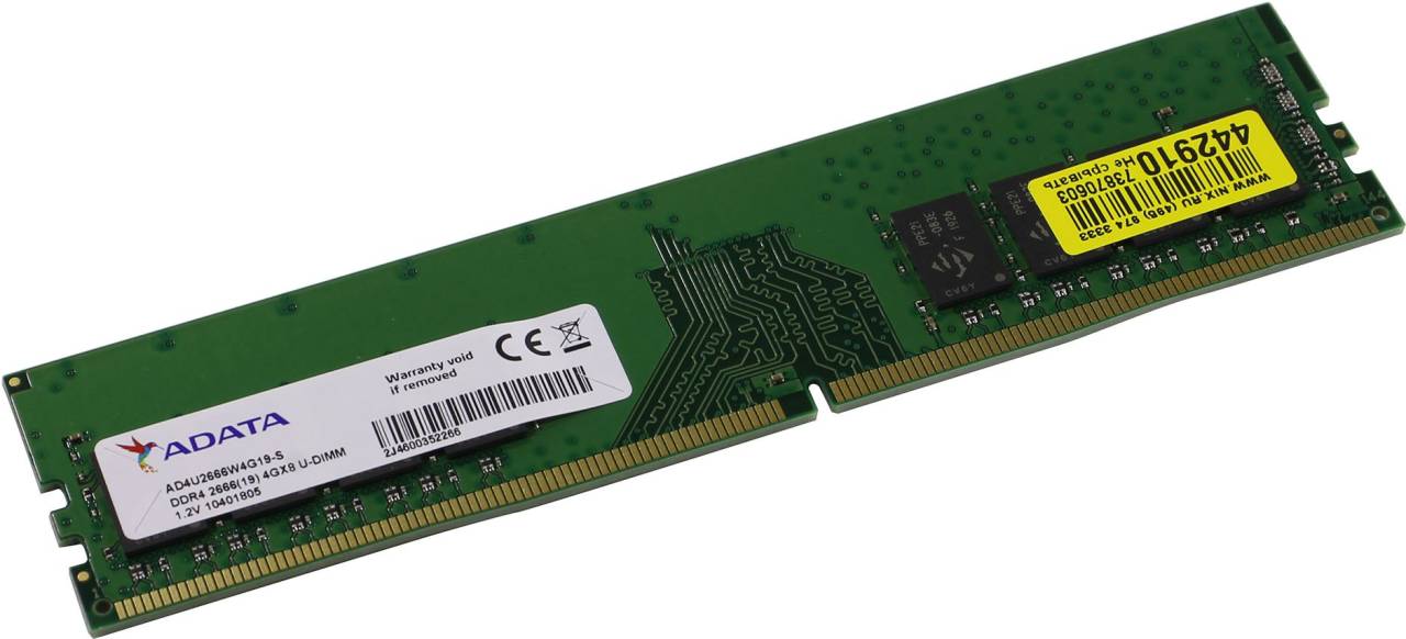    DDR4 DIMM  4Gb PC-21300 ADATA [AD4U2666W4G19-S]