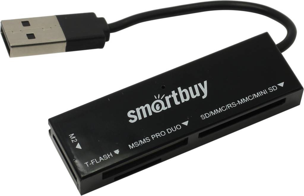   Smartbuy [SBR-717-K] USB2.0 MMC/SDHC/microSDHC/MS(/Pro/Duo/M2) Card Reader/Writer