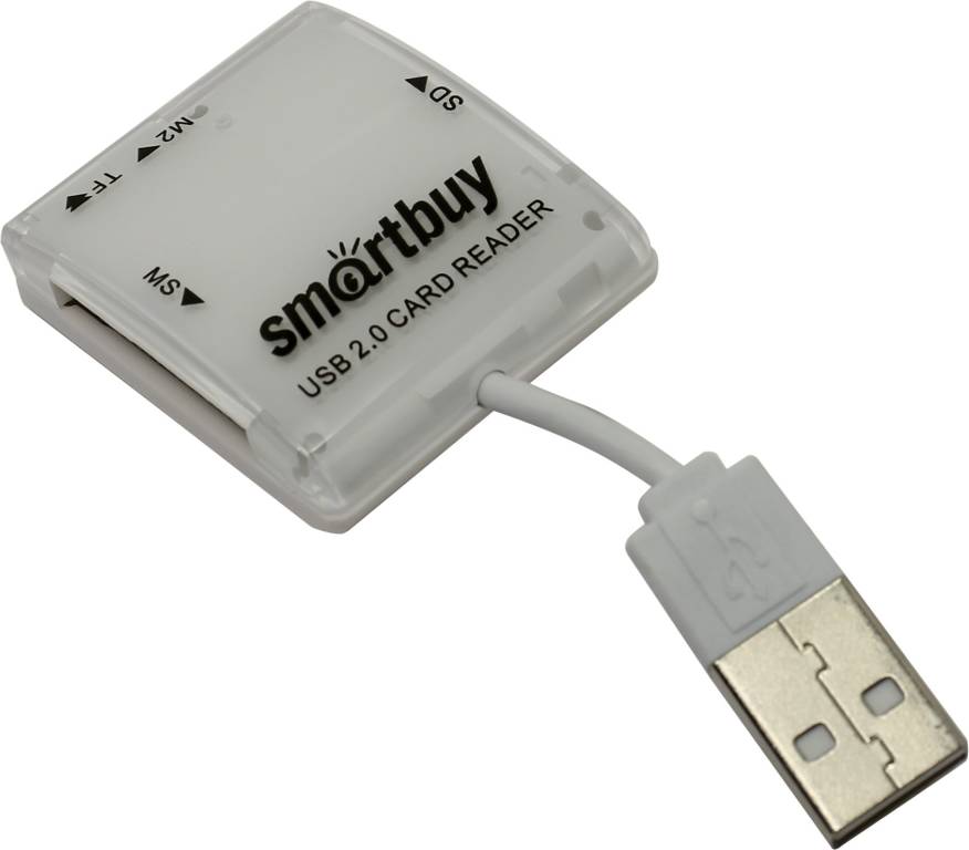   Smartbuy [SBR-713-W] USB2.0 MMC/SDHC/microSDHC/MS(/Pro/Duo/M2) Card Reader/Writer