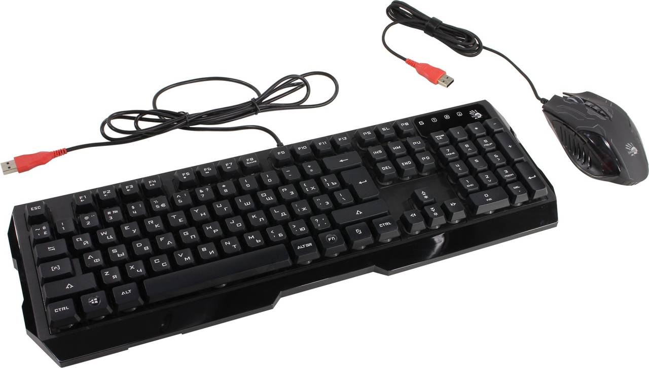 купить Набор Bloody Gaming Desktop [Q1300 Black](USB+ Мышь, 8кн, Roll, USB)