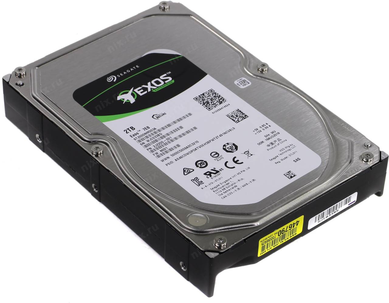 купить Жесткий диск 2 Tb SAS 12Gb/s Seagate Exos 7E8 [ST2000NM003A] 3.5” 7200rpm 256Mb