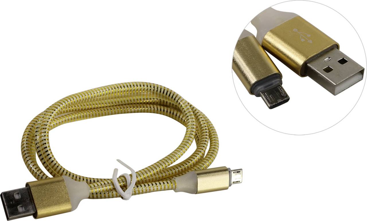   USB AM-- >micro-B 1 Smartbuy [iK-12ssbox gold]