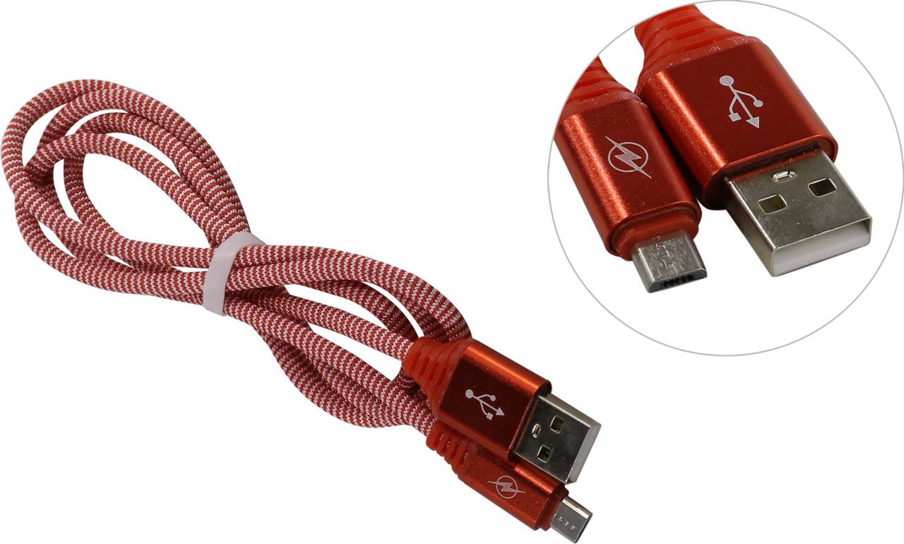   USB AM-- >micro-B 1 Smartbuy [iK-12NSbox red]