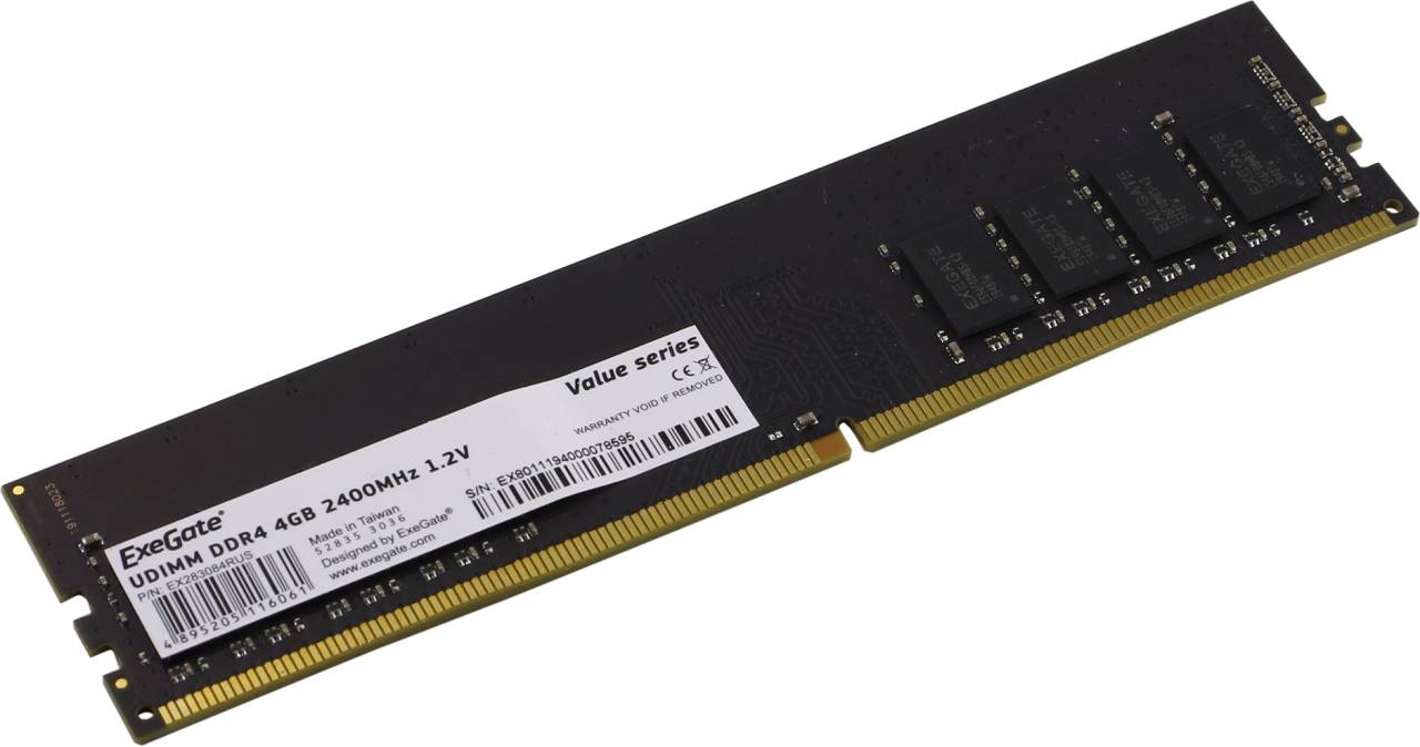    DDR4 DIMM  4Gb PC-19200 ExeGate Value [EX283084RUS]
