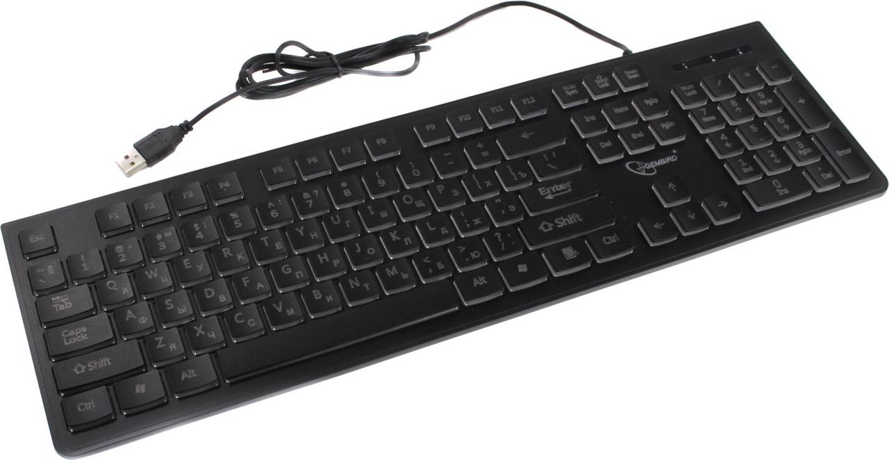 купить Клавиатура USB Gembird Gaming KB-250L [USB] 104КЛ, подсветка клавиш