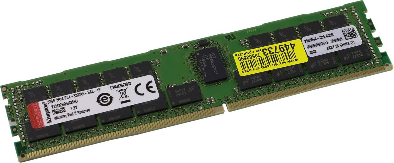    RDDR4 DIMM 32Gb PC-25600 Kingston [KSM32RD4/32MEI] CL22 ECC Registered