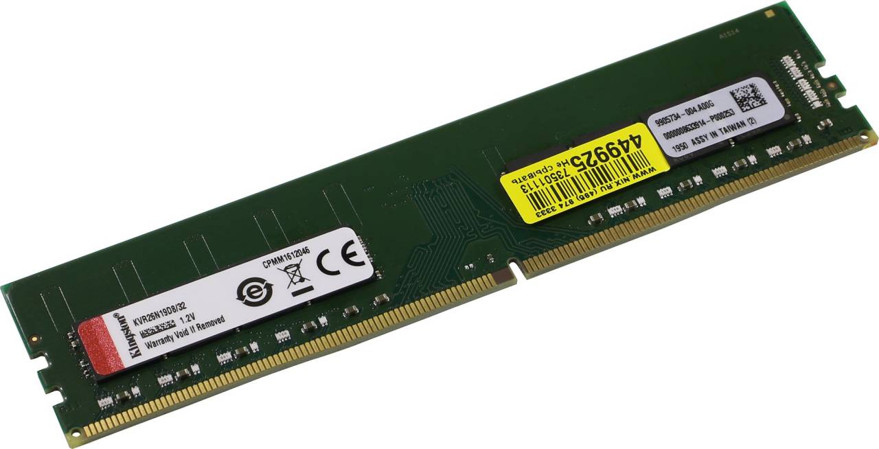    DDR4 DIMM 32Gb PC-21300 Kingston [KVR26N19D8/32] CL19