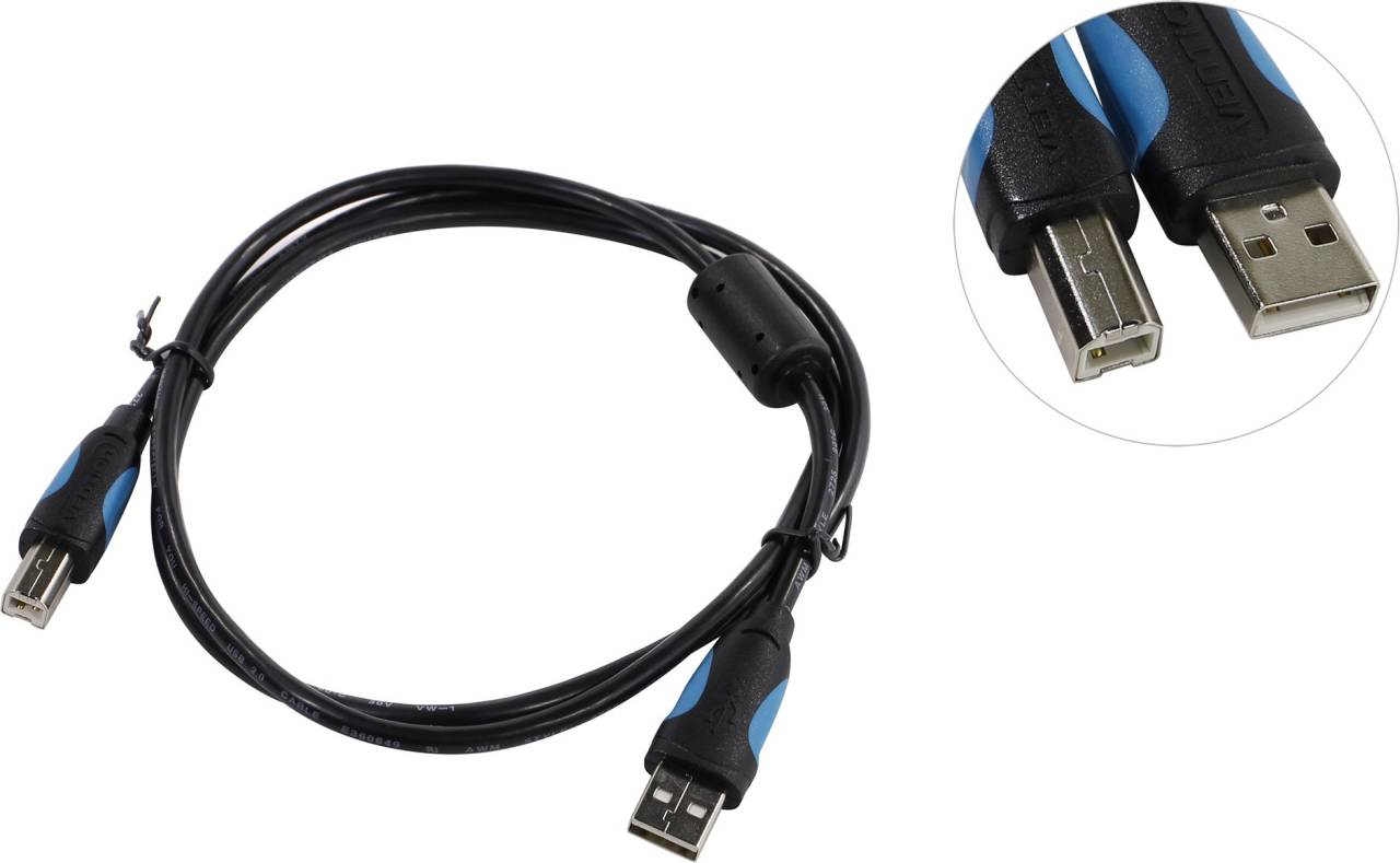 купить Кабель USB 2.0 AM -- >B 1.0м (1 фильтр) Vention [VAS-A16-B100]