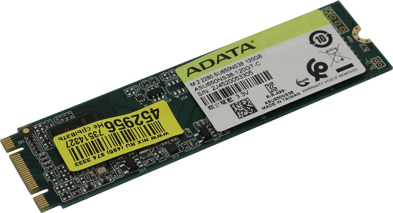   SSD 120 Gb M.2 2280 B&M SATA-III ADATA Ultimate SU650 [ASU650NS38-120GT-C] 3D TLC