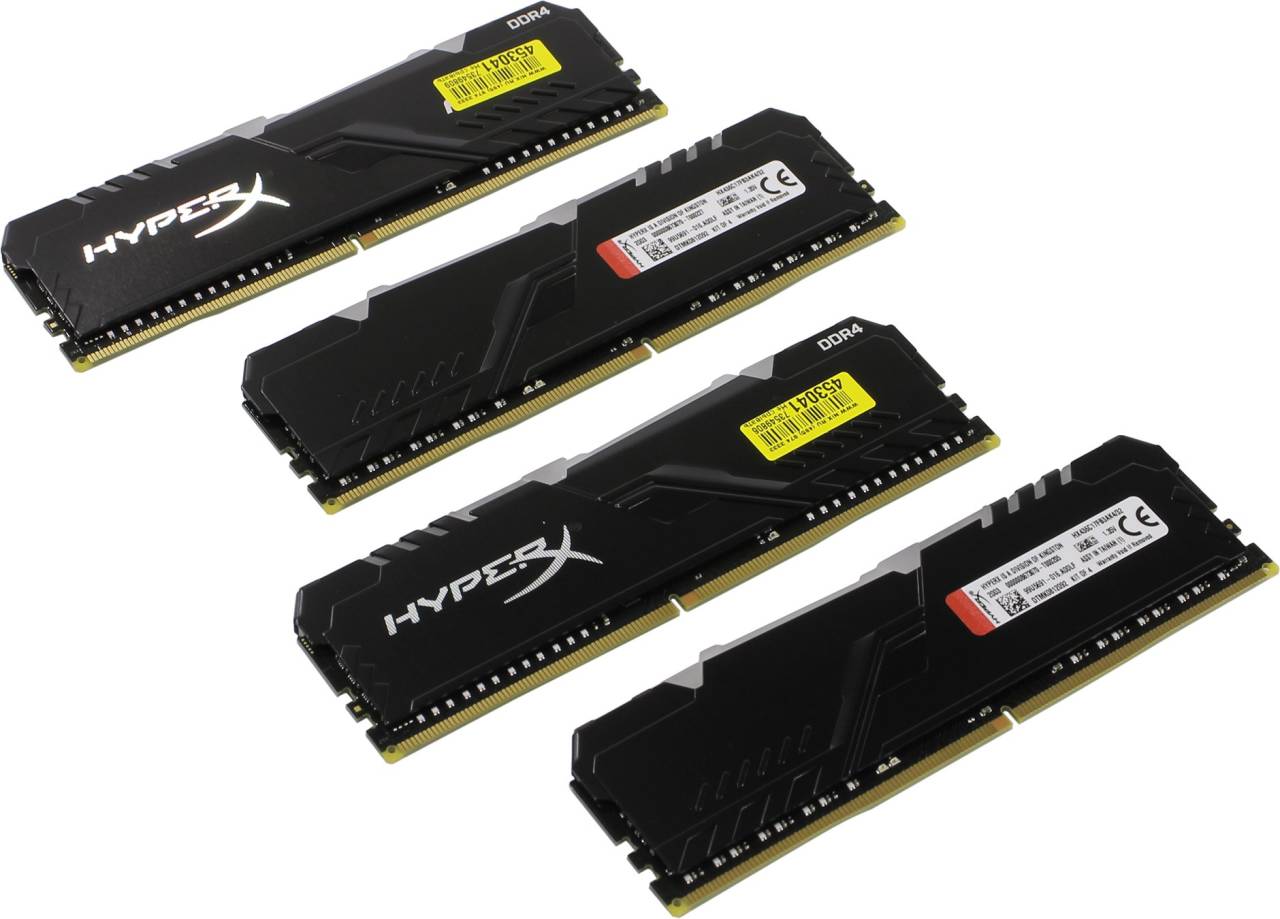    DDR4 DIMM 32Gb PC-28800 Kingston HyperX Fury [HX436C17FB3AK4/32] KIT 4*8Gb CL17