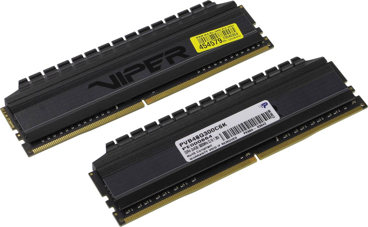    DDR4 DIMM  8Gb PC-24000 Patriot Viper [PVB48G300C6K] KIT 2*4Gb