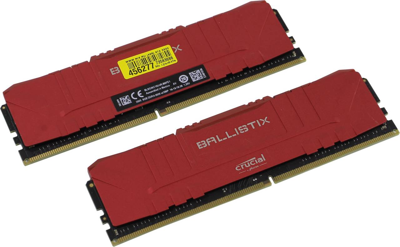    DDR4 DIMM 16Gb PC-28800 Crucial Ballistix [BL2K8G36C16U4R] KIT 2*8Gb