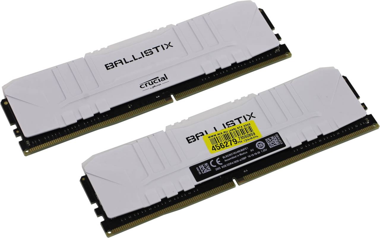    DDR4 DIMM 16Gb PC-28800 Crucial Ballistix [BL2K8G36C16U4W] KIT 2*8Gb