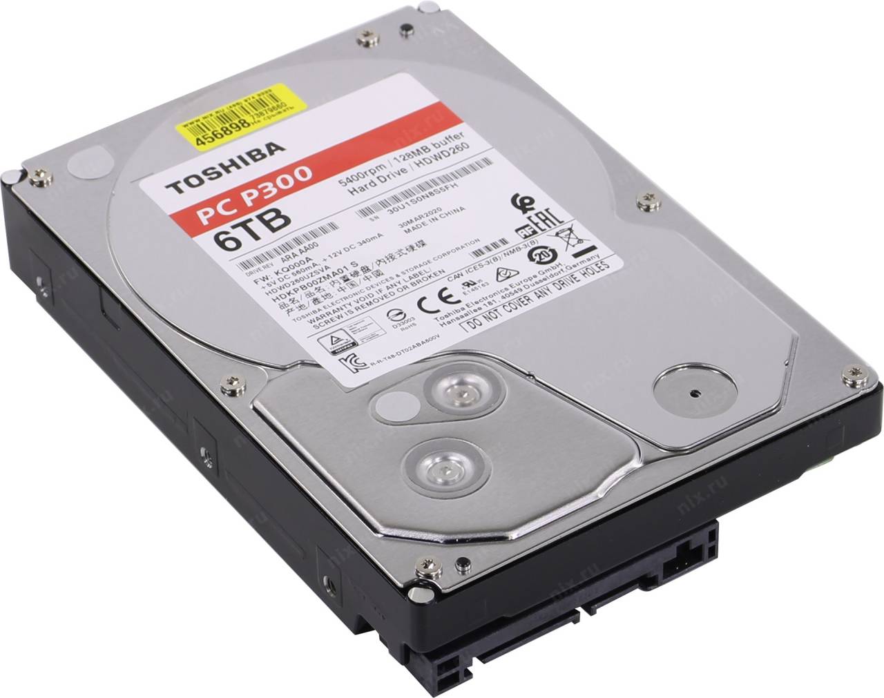    6 Tb SATA-III Toshiba HDWD260UZSVA P300 (5400rpm) 128Mb 3.5