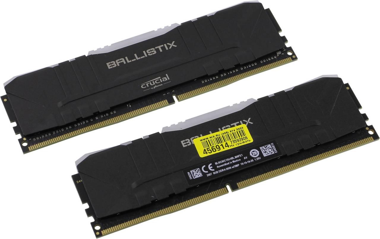    DDR4 DIMM 16Gb PC-24000 Crucial Ballistix [BL2K8G30C15U4BL] KIT 2*8Gb