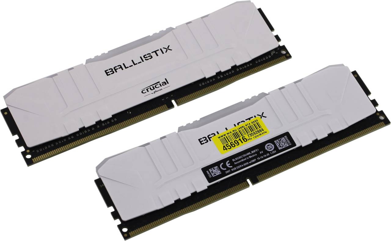    DDR4 DIMM 16Gb PC-24000 Crucial Ballistix [BL2K8G30C15U4WL] KIT 2*8Gb