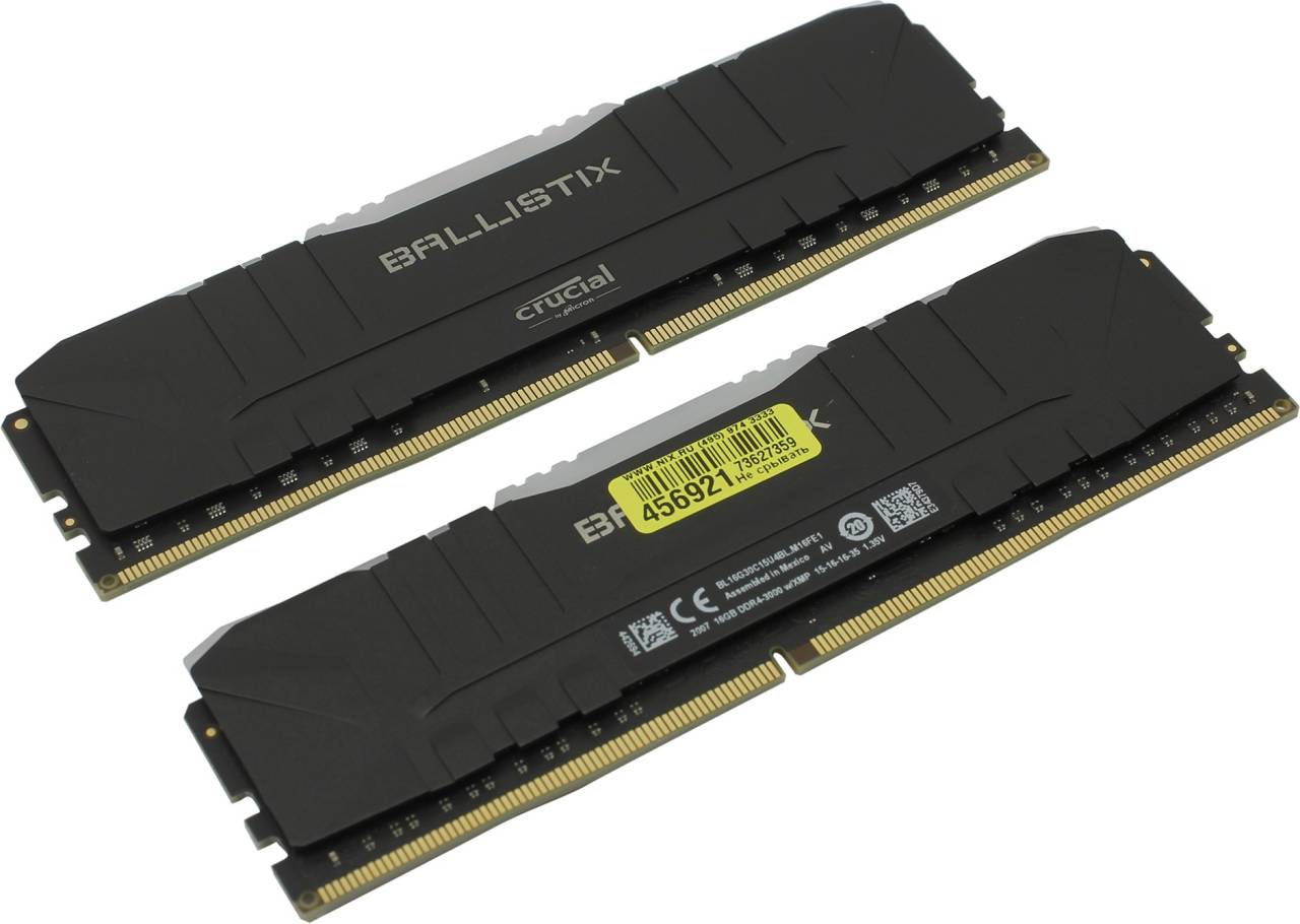    DDR4 DIMM 32Gb PC-24000 Crucial Ballistix RGB [BL2K16G30C15U4BL] KIT 2*16Gb