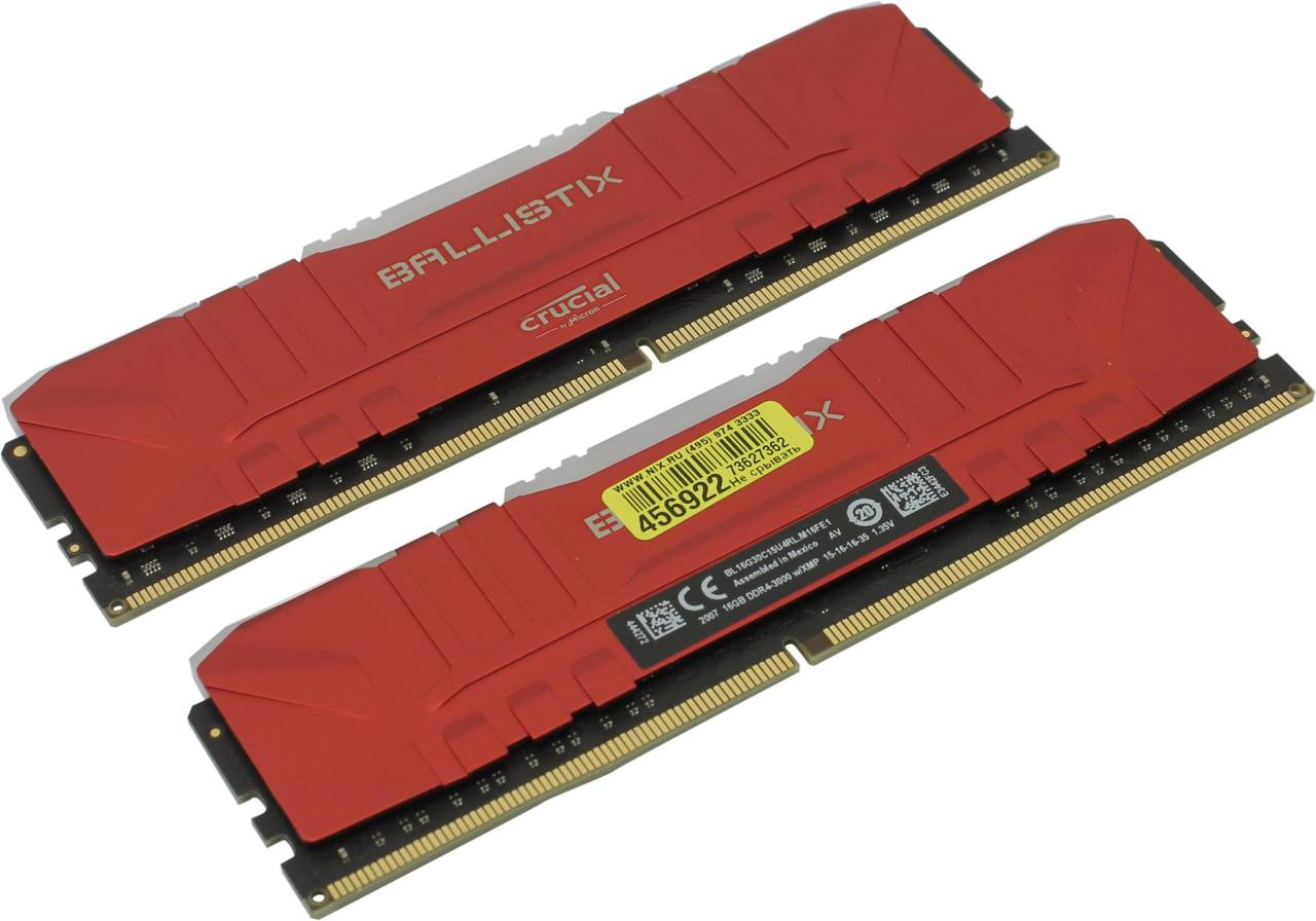    DDR4 DIMM 32Gb PC-24000 Crucial Ballistix RGB [BL2K16G30C15U4RL] KIT 2*16Gb
