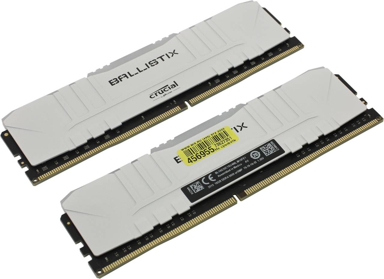    DDR4 DIMM 32Gb PC-24000 Crucial Ballistix RGB [BL2K16G30C15U4WL] KIT 2*16Gb