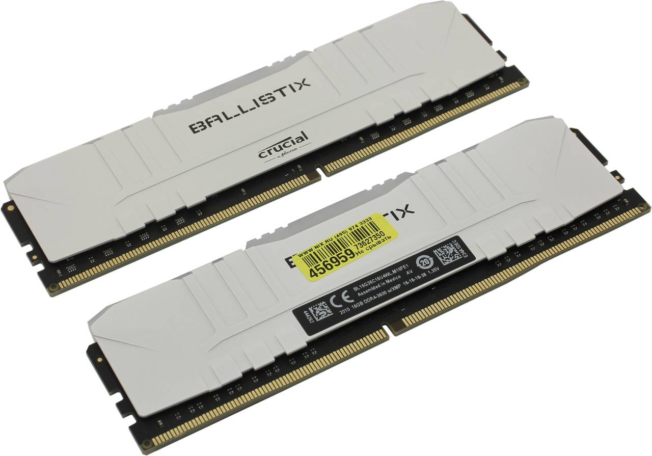    DDR4 DIMM 32Gb PC-28800 Crucial Ballistix RGB [BL2K16G36C16U4WL] KIT 2*16Gb