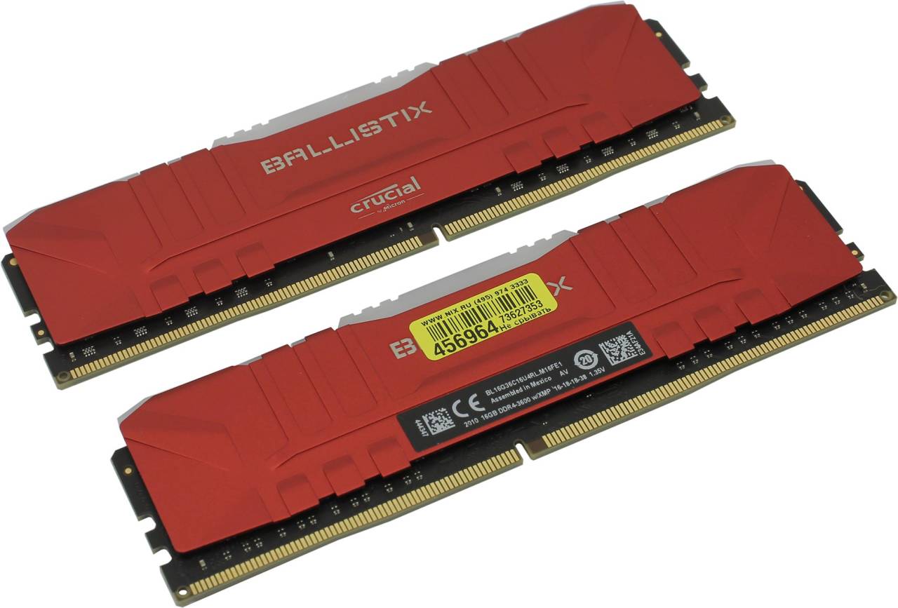    DDR4 DIMM 32Gb PC-28800 Crucial Ballistix RGB [BL2K16G36C16U4RL] KIT 2*16Gb