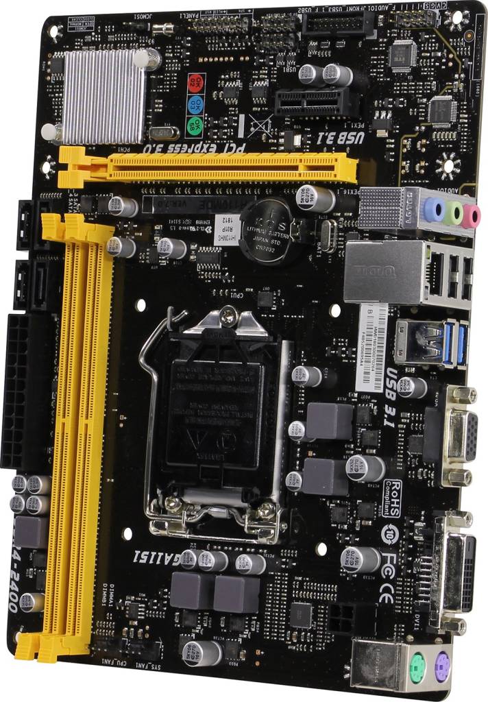    LGA1151 BioStar H110MDE (RTL) [H110] PCI-E Dsub+DVI GbLAN SATA MicroATX 2DDR4