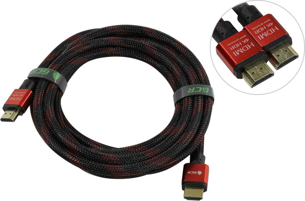 купить Кабель HDMI to HDMI (19M -19M)  3.0м ver2.0 Greenconnect [GCR-51491-3m]