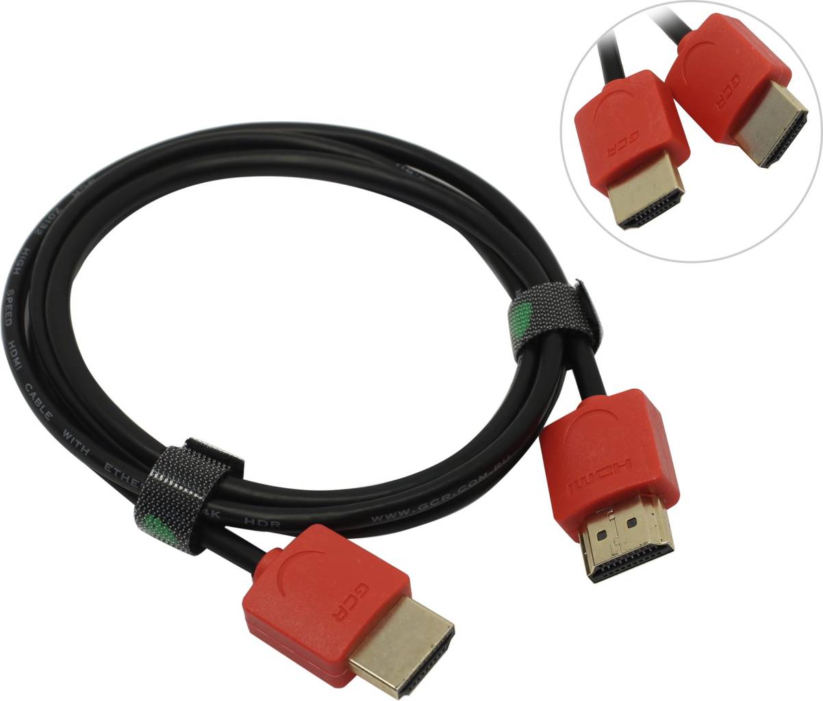 купить Кабель HDMI to HDMI (19M -19M)  1.0м ver2.0 Greenconnect [GCR-51213-1m]