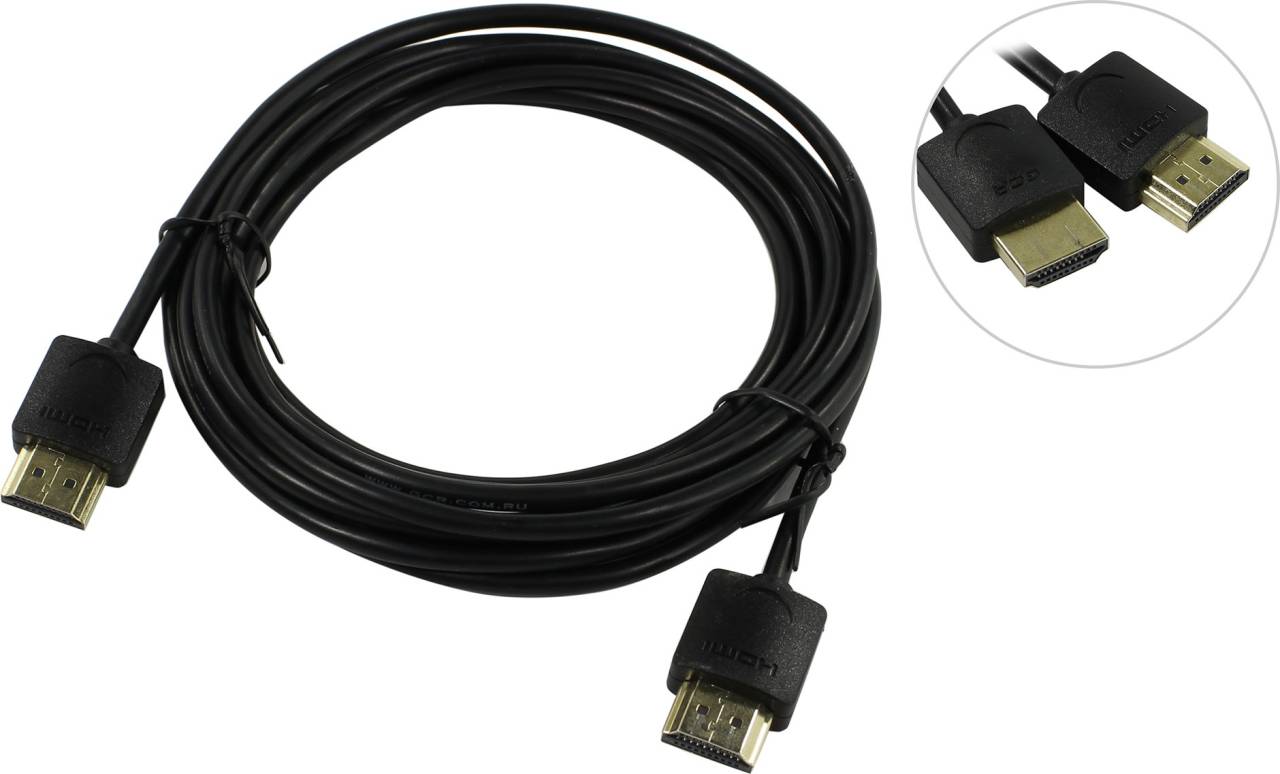 купить Кабель HDMI to HDMI (19M -19M)  3.0м ver2.0 Greenconnect [GCR-51597-3m]
