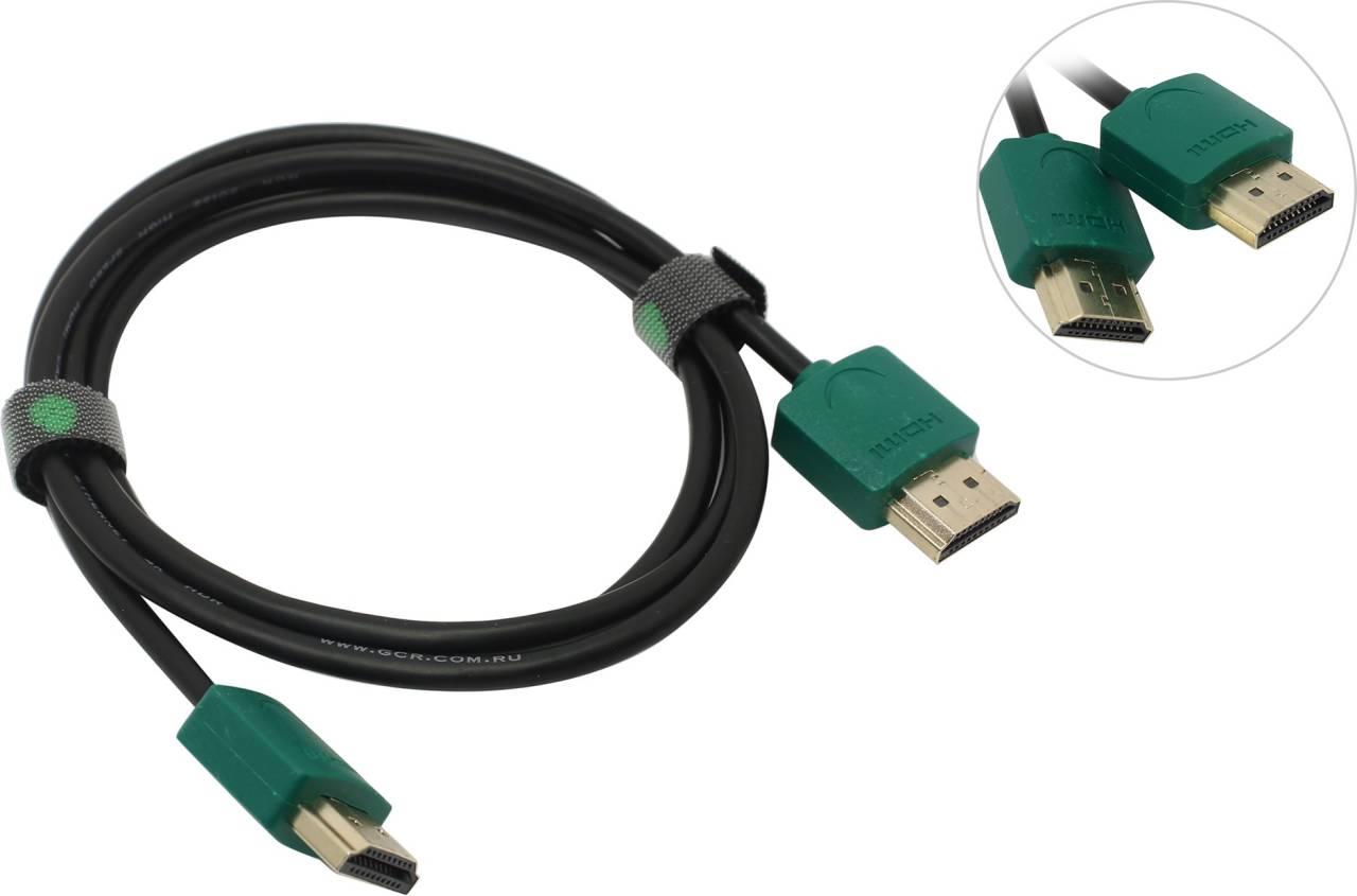 купить Кабель HDMI to HDMI (19M -19M)  1.0м ver2.0 Greenconnect [GCR-51580-1m]