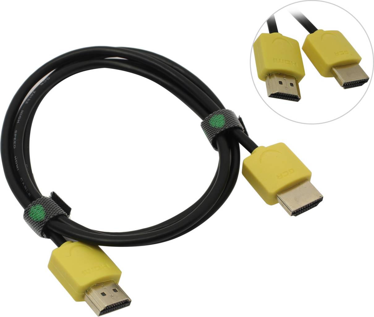 купить Кабель HDMI to HDMI (19M -19M)  1.0м ver2.0 Greenconnect [GCR-51574-1m]