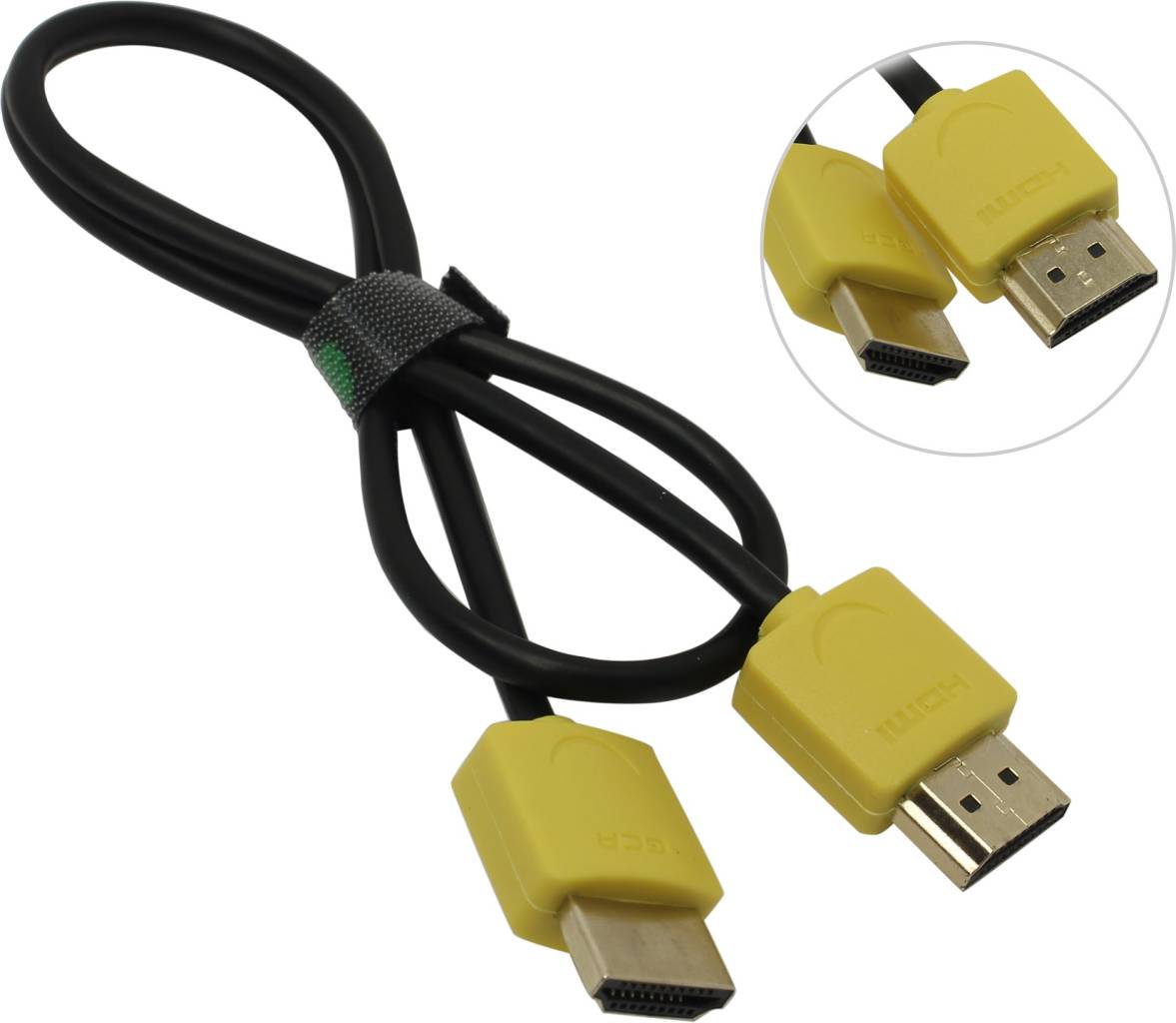 купить Кабель HDMI to HDMI (19M -19M)  0.5м ver2.0 Greenconnect [GCR-51584-0.5m]