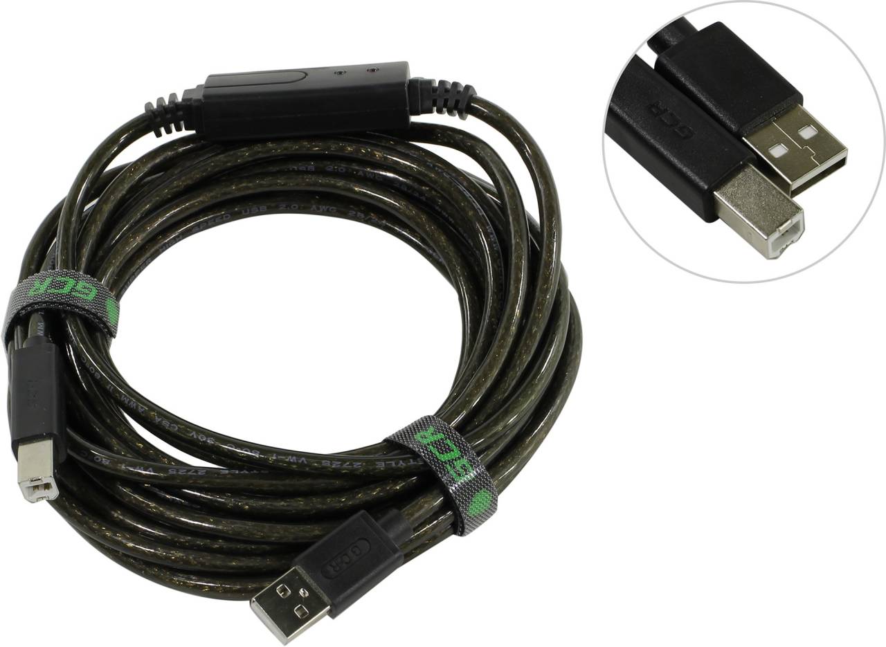     USB 2.0-repeater AM -- >B  5.0 Greenconnect [GCR-UPC3M1-BD2S-5m]