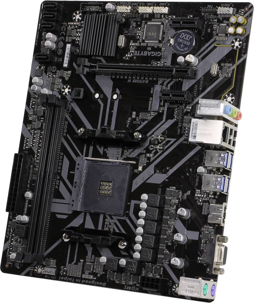    SocAM4 GIGABYTE B450M H(RTL)[B450]PCI-E Dsub+HDMI GbLAN SATA RAID MicroATX 2DD