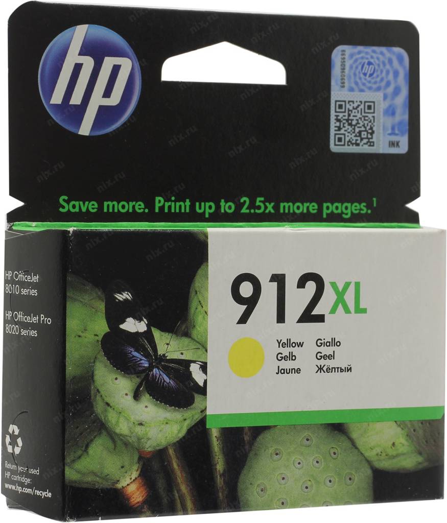 купить Картридж HP 3YL83AE №912XL Yellow (o) для HP OfficeJet 8010/8020 серии